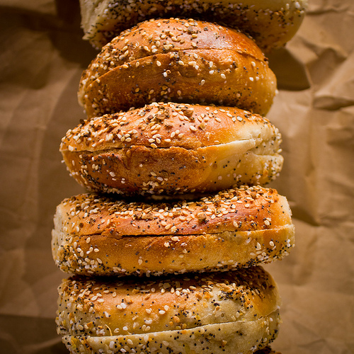 stack of everything bagels [it's the salt, stupid]